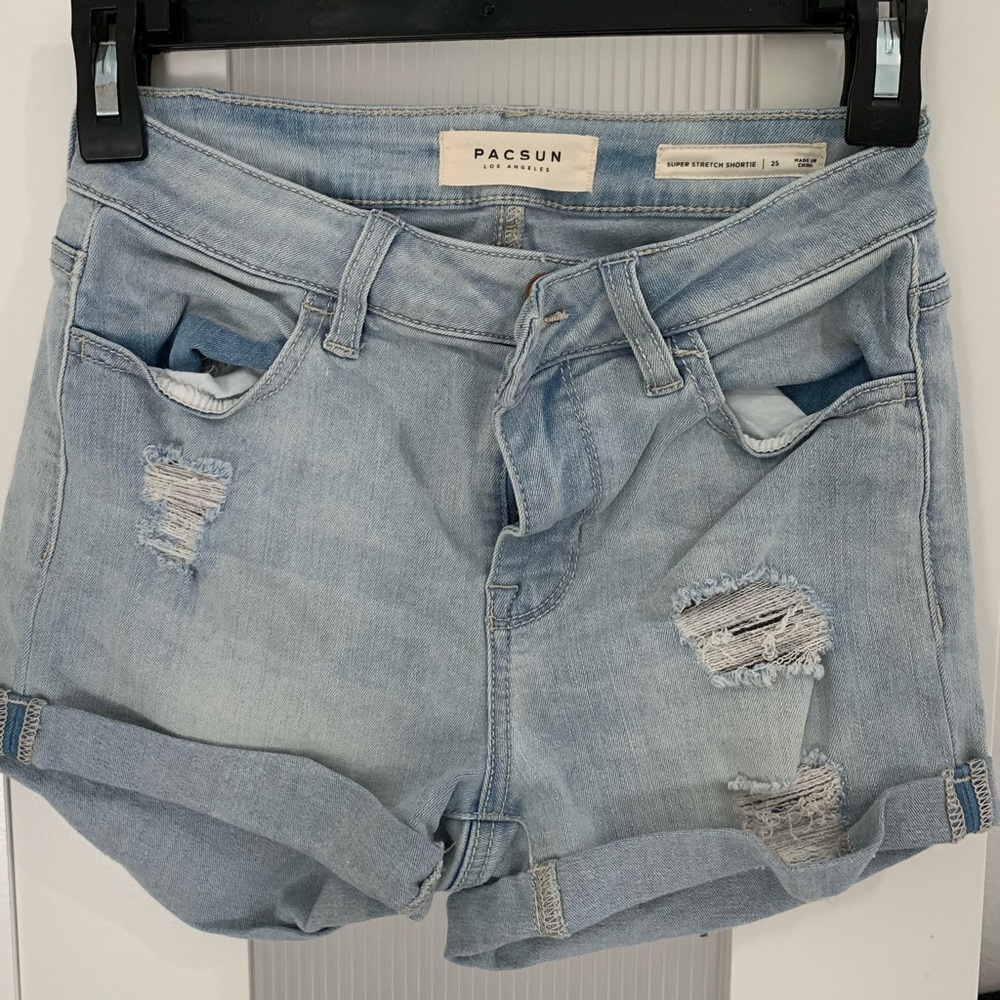 Pacsun high waisted denim jeans shorts.
